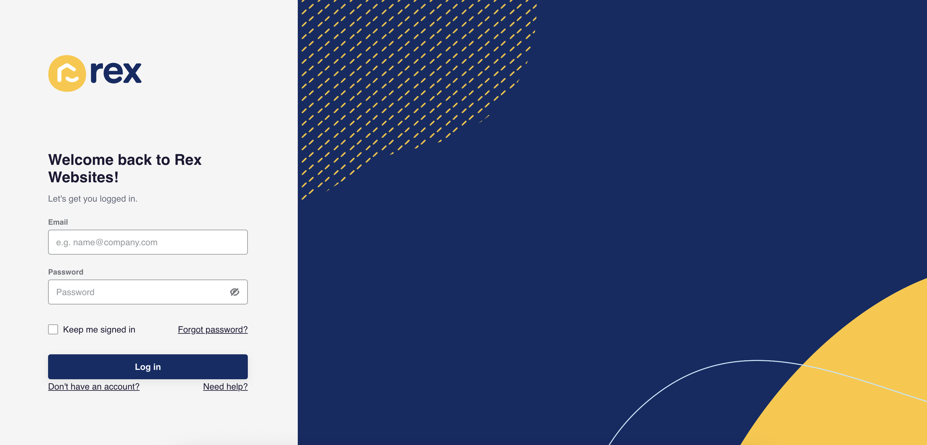 Rex Websites Login Screen.png